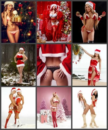 Обложка к Новогодние обои 2020. Девушки