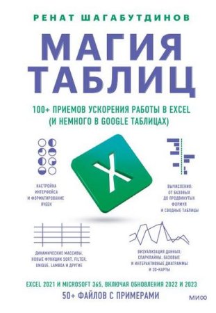 Обложка к Магия таблиц. 100+ приемов ускорения работы в Excel (и немного в Google Таблицах)